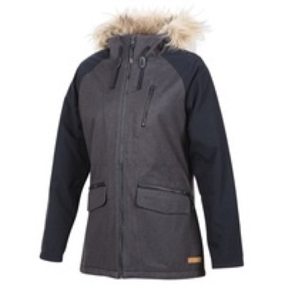 snow jacket with fur hood